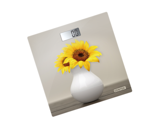  Весы напольные Centek CT-2428 <Sunflower> электронные 180кг, 0,1кг, LCD 65x28, размер 28х28см 