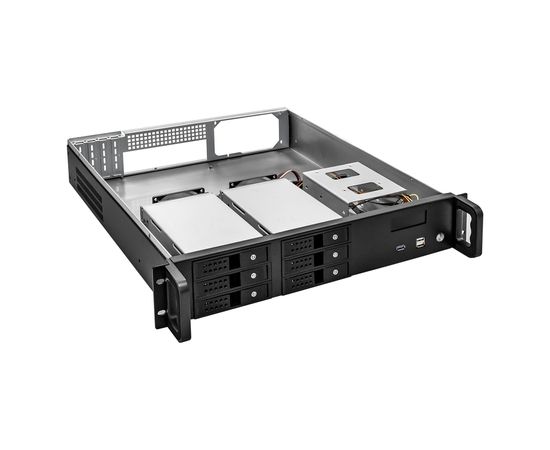  Корпус Exegate Pro 2U480-HS06 EX279705RUS RM 19", высота 2U, глубина 480, без БП, 6xHotSwap, USB 