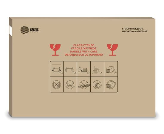  Доска стеклянная Cactus CS-GBD-90x120-UWT стеклянная ультра белый 90x120см стекло 