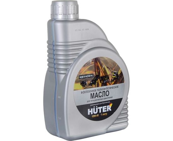  Масло Huter моторное 10W-40 полусинтетическое для четырёхтактных двигателей, для техники Huter, 1л (73/8/1/1) 