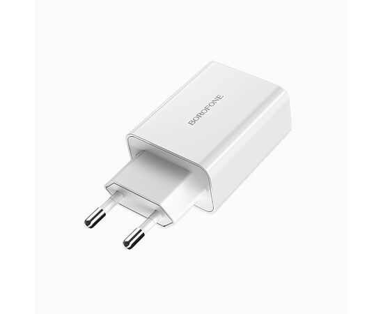  Адаптер Сетевой Borofone BA21A Long QC3.0 1USB/5V/3A (white) 