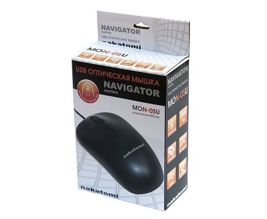  Мышь оптическая Nakatomi Navigator MON-05U (black) 