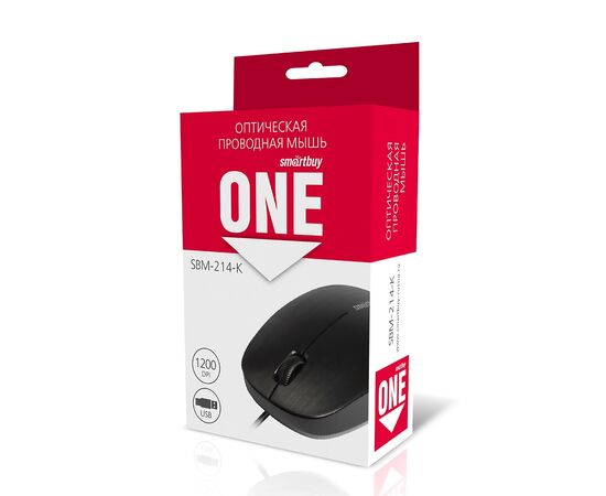  Мышь оптическая Smart Buy SBM-214-K ONE (black) 
