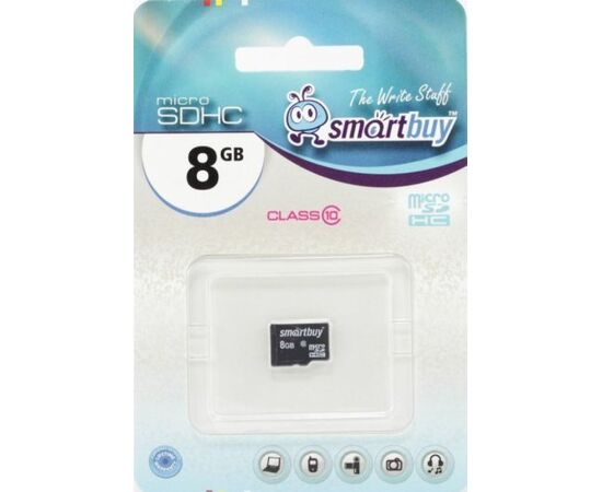  Карта флэш-памяти MicroSD  8 Гб Smart Buy без SD адаптера (class 10) 