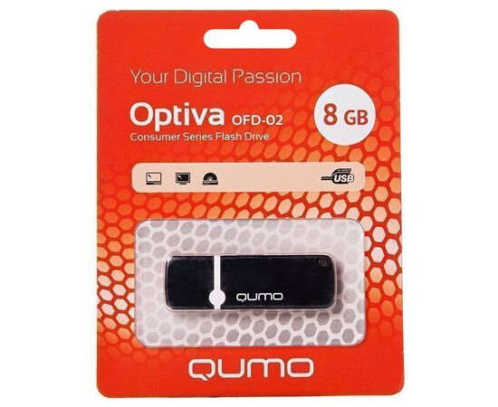  Флэш накопитель USB  8 Гб Qumo Optiva OFD-02 (black) 