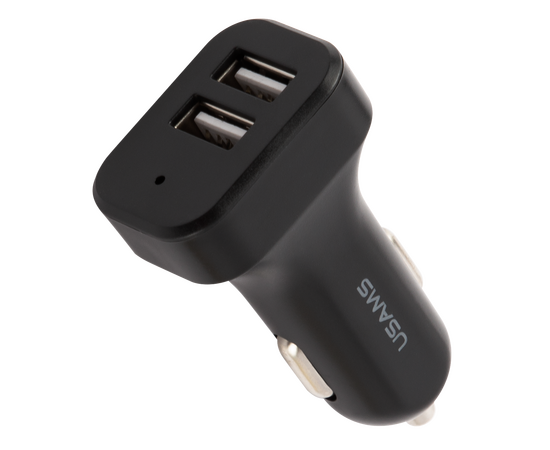  АЗУ USAMS 2USB (USAMS-NT Travel Car Charger Kit King Tu Series) +кабель Type-C U35, черный (NTU35TC13TZ) 