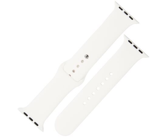  Ремешок силиконовый MB для Apple watch – 42-44 mm (S3/S4/S5 SE/S6), белый 