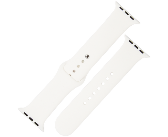  Ремешок силиконовый MB для Apple watch – 42-44 mm (S3/S4/S5 SE/S6), белый 