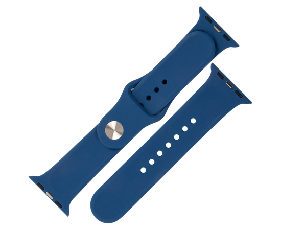  Ремешок силиконовый MB для Apple watch – 42-44 mm (S3/S4/S5 SE/S6), цвет морской глубины 