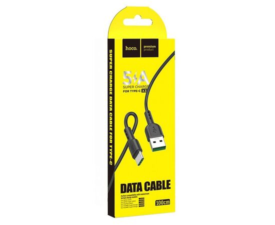  Кабель USB - Type-C Hoco X33 5A Surge 5А (black) (202544) 