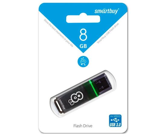  Флэш накопитель USB  8 Гб Smart Buy Glossy 3.0 (dark grey) (69497) 
