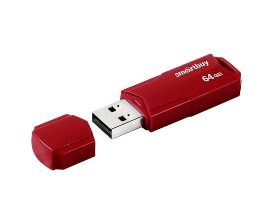  Флэш накопитель USB 64 Гб Smart Buy CLUE (burgundy) (205851) 