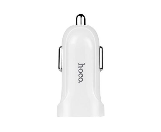  Блок питания автомобильный 1 USB HOCO, Z2, 1500mA, пластик, цвет: белый (1/31/310) 