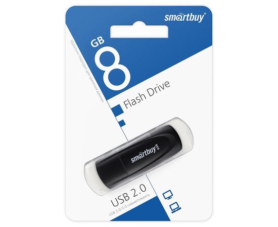  Флэш накопитель USB  8 Гб Smart Buy Scout (black) (212770) 