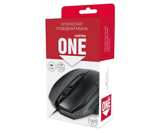  Мышь оптическая Smart Buy SBM-210-K ONE (black) (216900) 