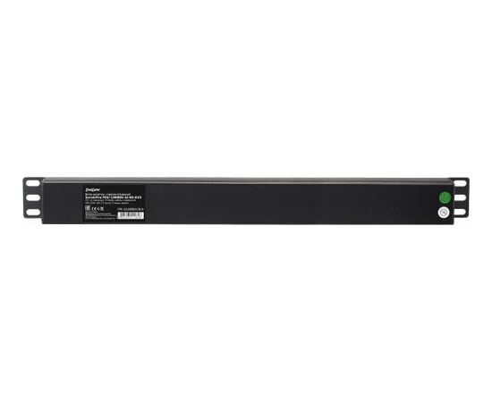  Блок розеток горизонтальный ExeGate ServerPro PDU-19H905 Al-9S-EU3, 19", 1U, Алюминий, 9 Schuko, кабель с евровилкой VDE-250V-16A-3*1.5mm2, 3 метра 