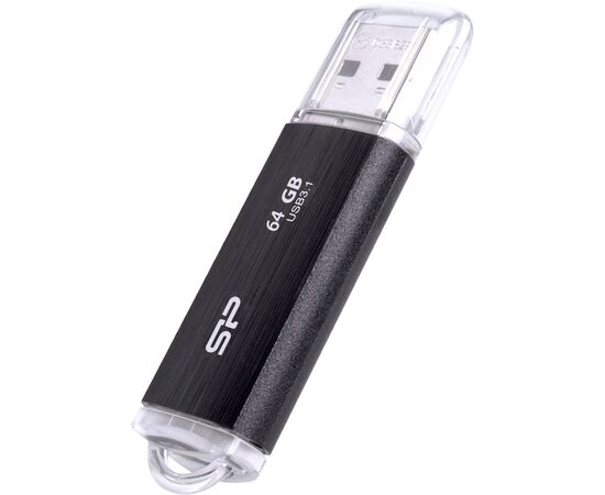  USB-флешка Silicon Power SP064GBUF3B02V1K 64GB Blaze B02, USB 3.1, Черный 