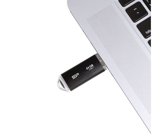  USB-флешка Silicon Power SP064GBUF3B02V1K 64GB Blaze B02, USB 3.1, Черный 