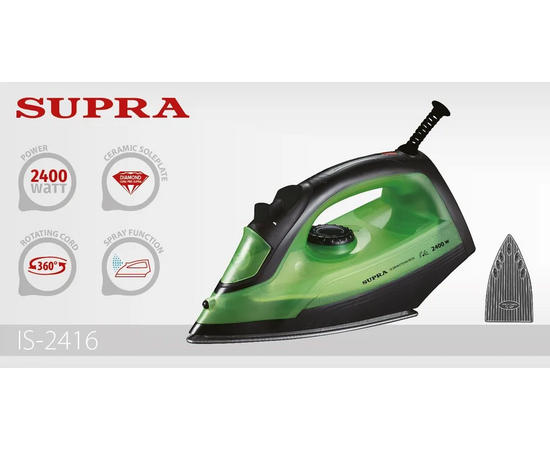  Утюг Supra IS-2416 зеленый/черный 