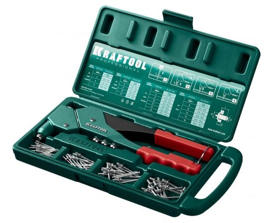  Заклепочник KRAFTOOL RX-7 (31176-H6 z01) поворотный 360град. в кейсе 