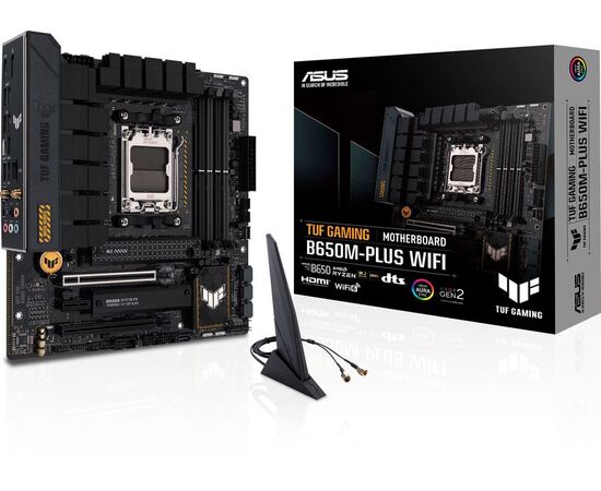  MB sAM5 ASUS TUF GAMING B650M-PLUS WIFI mATX 4xDDR5 2xPCIEx16 PCIEx1 2xM.2 USB-C DP HDMI 2.5GLAN Wi-Fi 6 (90MB1BF0-M0EAY0) 