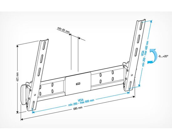  Кронштейн HOLDER LCD-T6609-B черный 