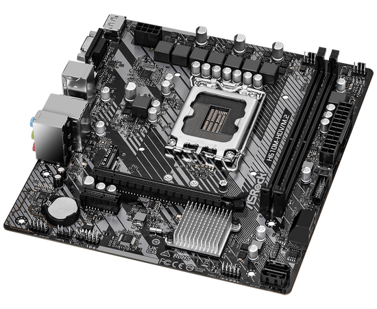  MB s1700 ASRock H610M-HDV/M.2 R2.0, Intel®H610, 2xDDR4-3200, D-SUB+HDMI+DP, 1xPCI-Ex16, 1xPCI-Ex1, 4xSATA3, 1xM.2, 8 Ch Audio, 1xGLan, (4+2)xUSB2.0, (2+2)xUSB3.2, 1xPS/2, mATX, RTL 