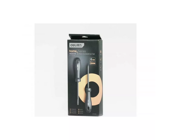  Набор отверток Deli Home Series HT1006 6шт SL3x75+SL5x100+SL6x150+PH0x75+PH1x100+PH2x150 