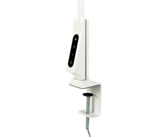  Светильник настольный Camelion KD-837 C01 (13884) белый LED (на струбц., 7Вт, 230В, 450лм, сенс.рег.ярк и цвет.темп, USB-5В, 1А) 