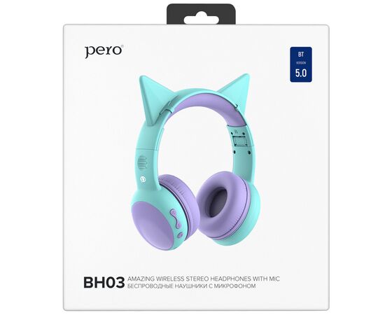  Беспроводные наушники PERO BH03 Tiffany, полноразмерные 