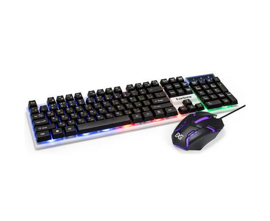  Комплект ExeGate Professional Standard Combo MK140 EX295301RUS с подсветкой клавиатура влаго-ная+мышь оптическая 