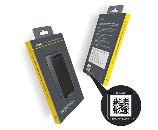  Защитное стекло PERO Full Glue для TECNO SPARK 10 Pro, черное 