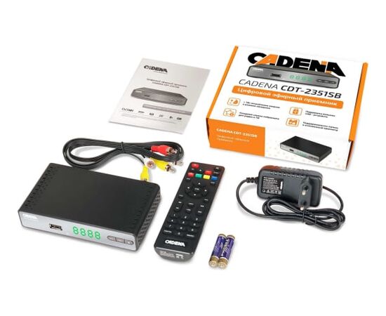  Ресивер DVB-T2 Cadena CDT-2351SB черный 