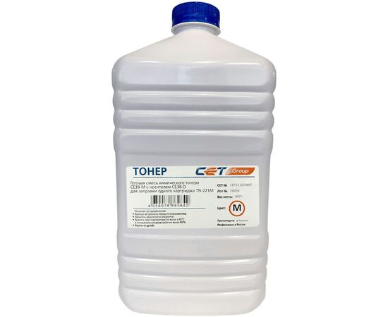  Тонер Cet CE38-M CET111070467 пурпурный бутылка 467гр. для принтера Konica Minolta Bizhub C227/287 