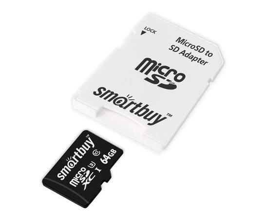  MicroSD  32GB  Smart Buy Сlass 10  Pro UHS-I U3 (60/95 Mb/s)+ SD адаптер 