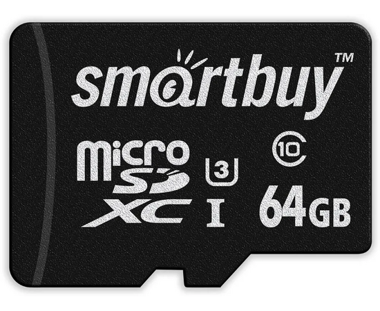  MicroSD  32GB  Smart Buy Сlass 10  Pro UHS-I U3 (60/95 Mb/s)+ SD адаптер 