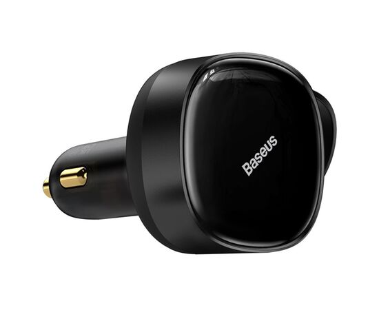  Автомобильное зарядное устройство BASEUS Enjoyment Retractable с Кабелем Type-C/Lightning, 3.5A, 20W, черный 