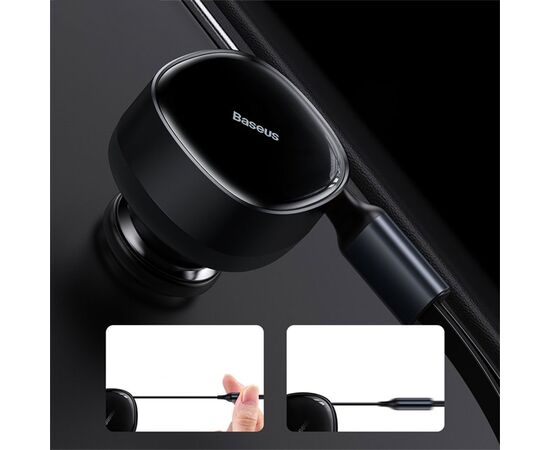  Автомобильное зарядное устройство BASEUS Enjoyment Retractable с Кабелем Type-C/Lightning, 3.5A, 20W, черный 
