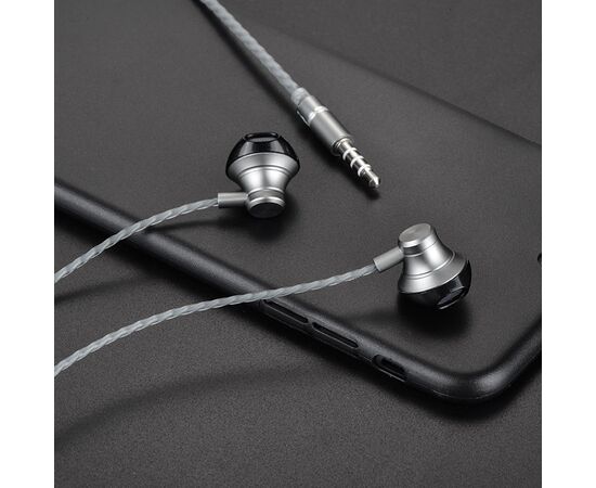  Проводные наушники HOCO M18 Gesi Metallic, Jack 3.5mm, 1.2 м, тусклый 