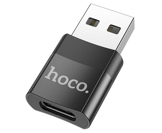  Переходник HOCO UA17, USB - Type-C, черный, OTG 