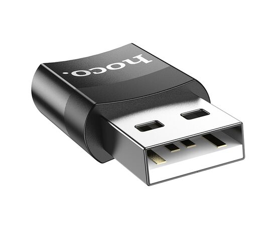  Переходник HOCO UA17, USB - Type-C, черный, OTG 