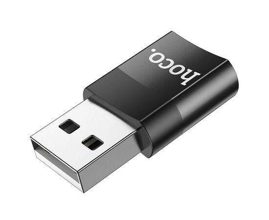  Переходник HOCO UA17, USB - Type-C, черный, OTG 