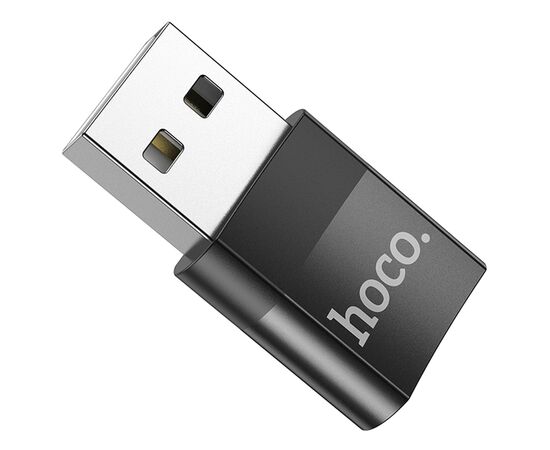  Переходник HOCO UA17, USB - Type-C, черный, OTG 