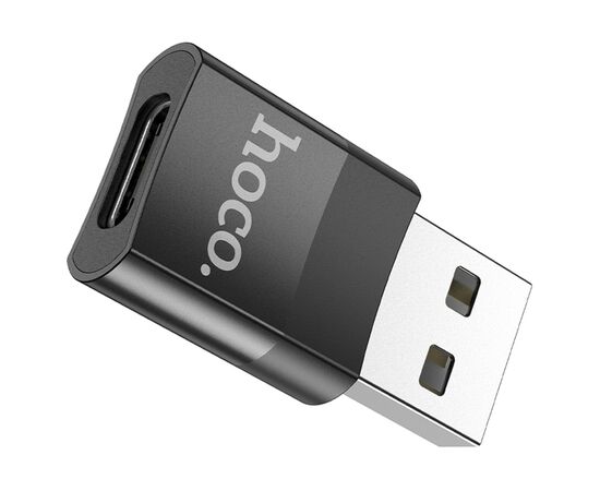  Переходник HOCO UA17, USB - Type-C, черный, OTG 