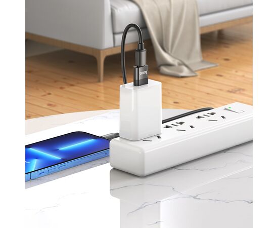  Переходник HOCO UA17, USB - Type-C, черный, OTG 