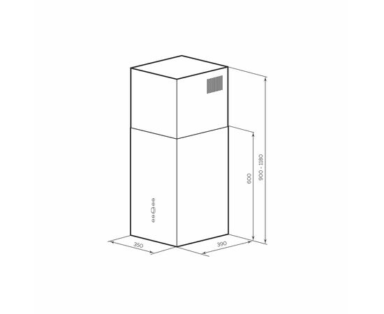  Вытяжка LEX Mono 400 Inox (CHTI000416) декоративная бежевый 