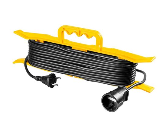  Удлинитель силовой Stayer 55018-50 z01 2x0.75кв.мм 1розет. 50м ПВС 10A пласт.рамка черный 