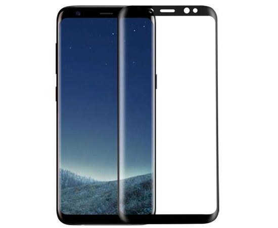  Защитное стекло для Samsung S10 Plus, Full Glue 3D, закругленное под экран, прозрачный+черная рамка 