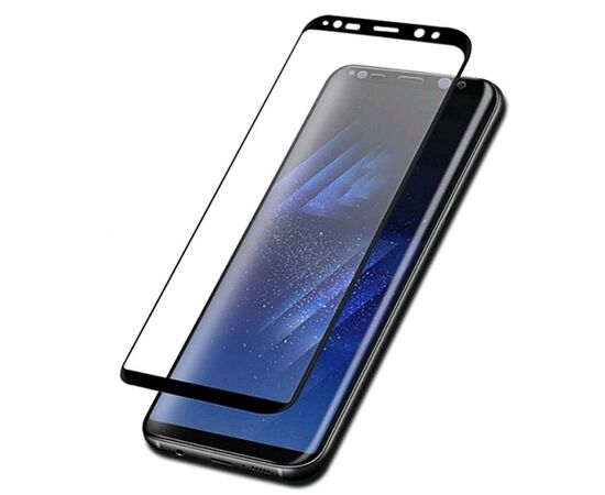  Защитное стекло для Samsung S10 Plus, Full Glue 3D, закругленное под экран, прозрачный+черная рамка 