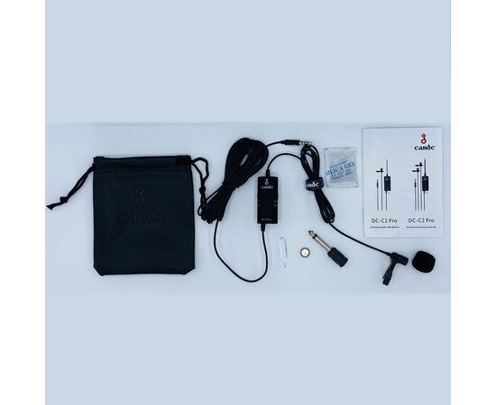  Микрофон CANDC DC-C1 Pro, петличный, Jack 3.5mm, 6 м, черный, электронный конденсатор 